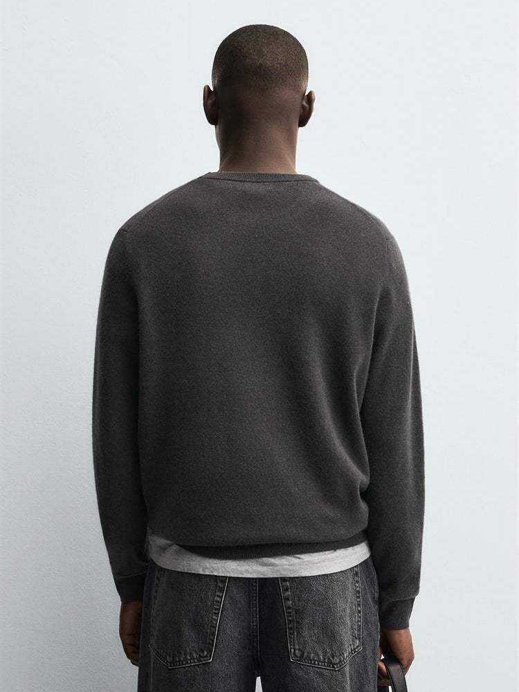 Zara Regular Fit Sweater In Grey