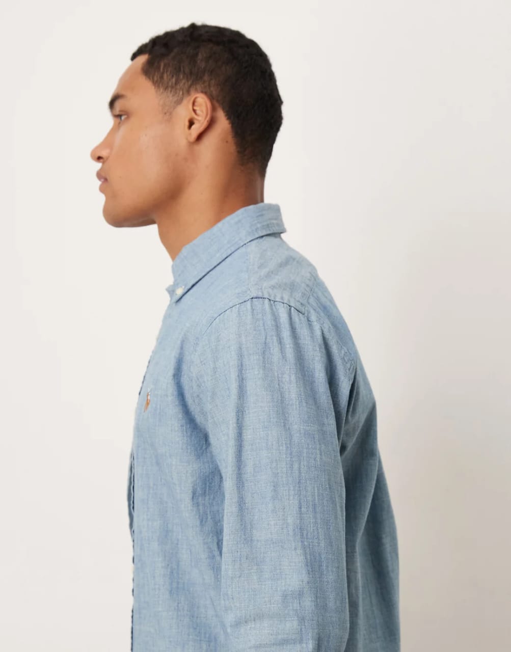 Polo Ralph Lauren Classic Fit Blue Chambray Cotton Shirt