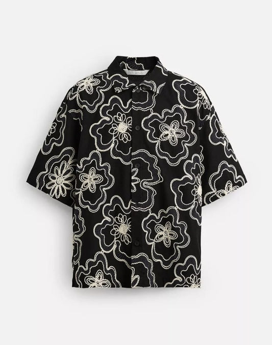 Zara Embroidered Floral Shirt