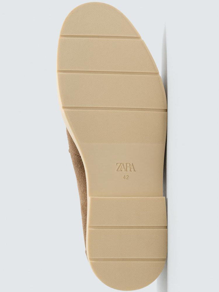 Zara Casual Leather Shoes in Brown
