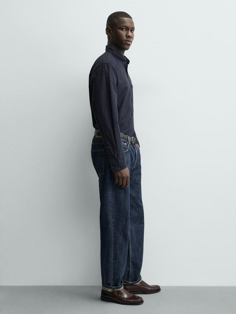 Zara Regular Fit Shirt in Navy