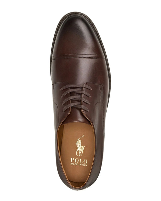 Polo Ralph Lauren Brown Asher Captoe Leather Loafer In Brown