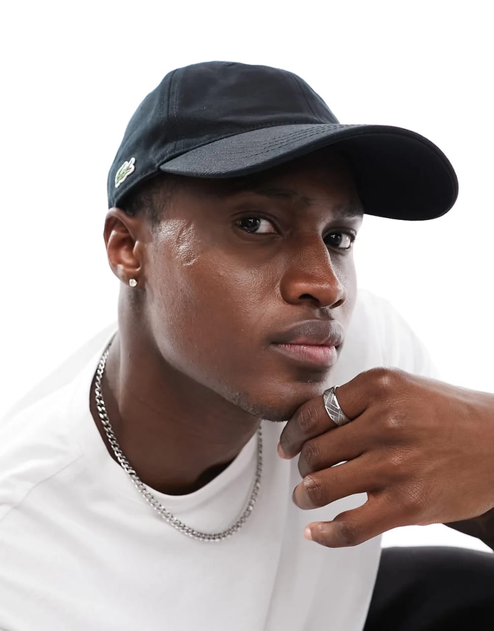 Lacoste Black Side Logo Baseball Cap