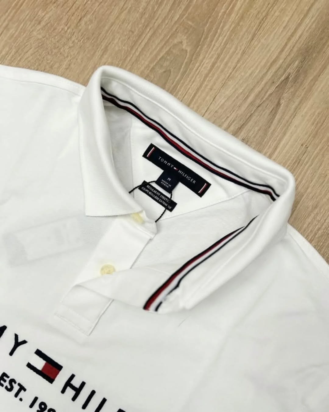 Regular Fit White Embroidered Logo Polo Shirt