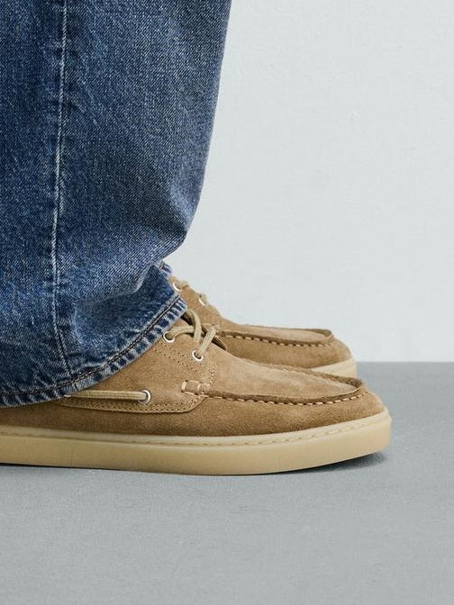 Zara Leather Boat Shoe