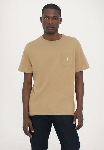 Ralph Lauren Classic Fit Cotton T-Shirt with Pocket in Beige
