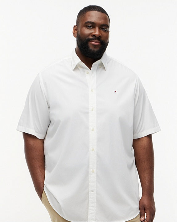 Tommy Hilfiger White Short Sleeve Poplin Shirt