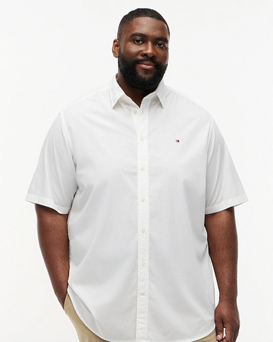 Tommy Hilfiger White Short Sleeve Poplin Shirt