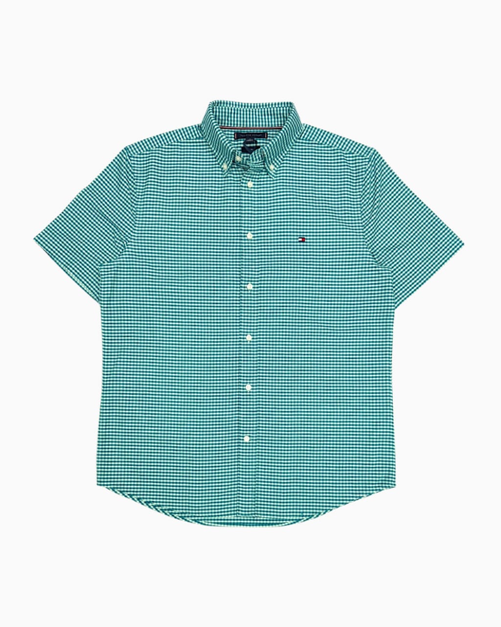 Tommy Hilfiger Regular Fit Oxford Gingham Shirt in Green