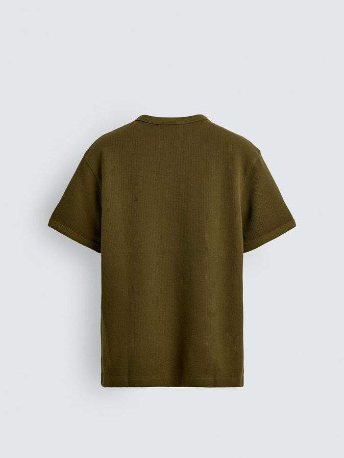Zara Regular Fit Textured Henley T-Shirt