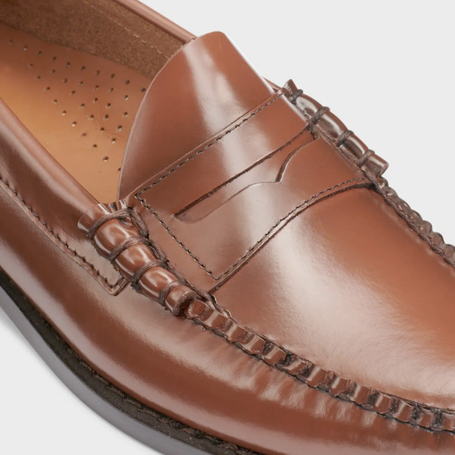G.H.BASS Weejuns Larson Leather Loafers in Cognac Brown