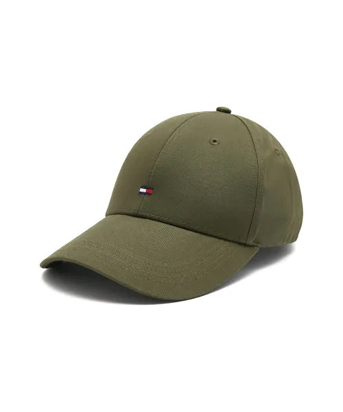 Tommy Hilfiger Essential Cotton Baseball Cap in Olive Green