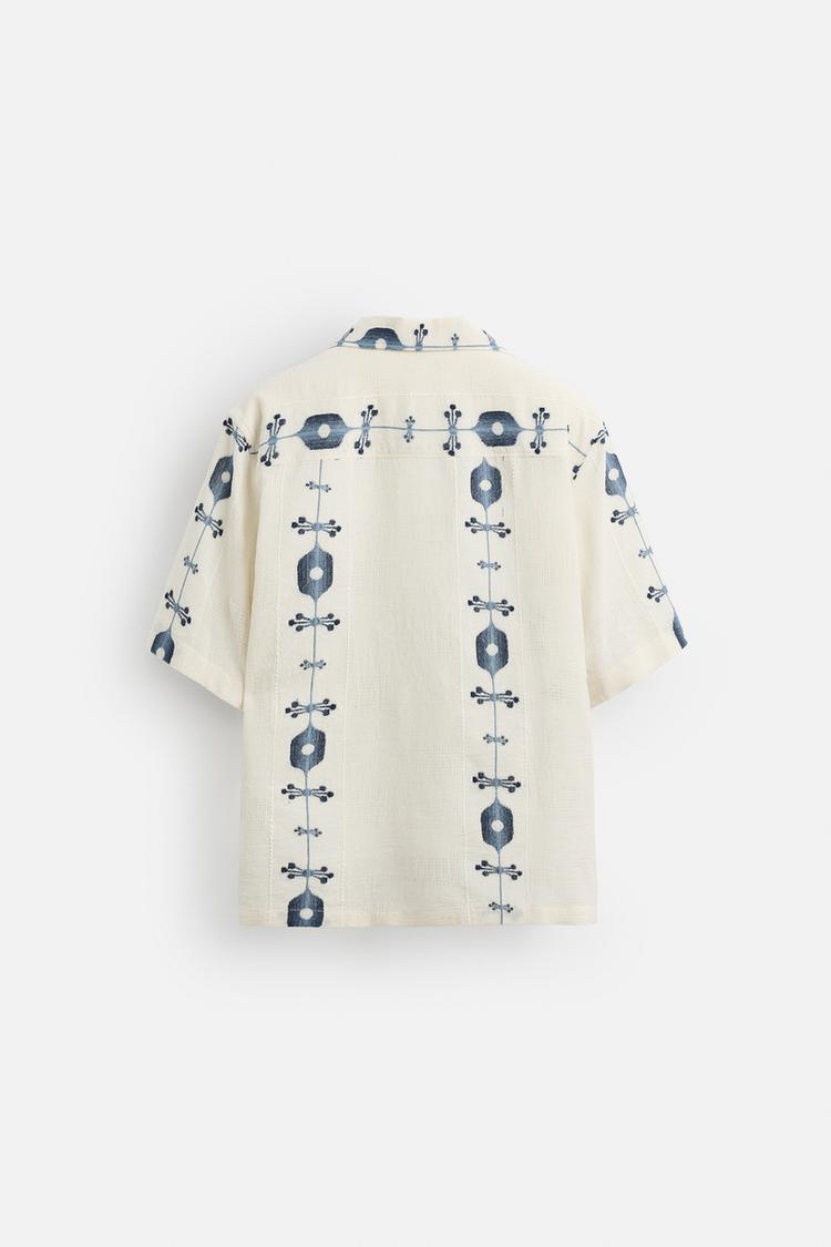 Zara Beige Shirt in Pattern