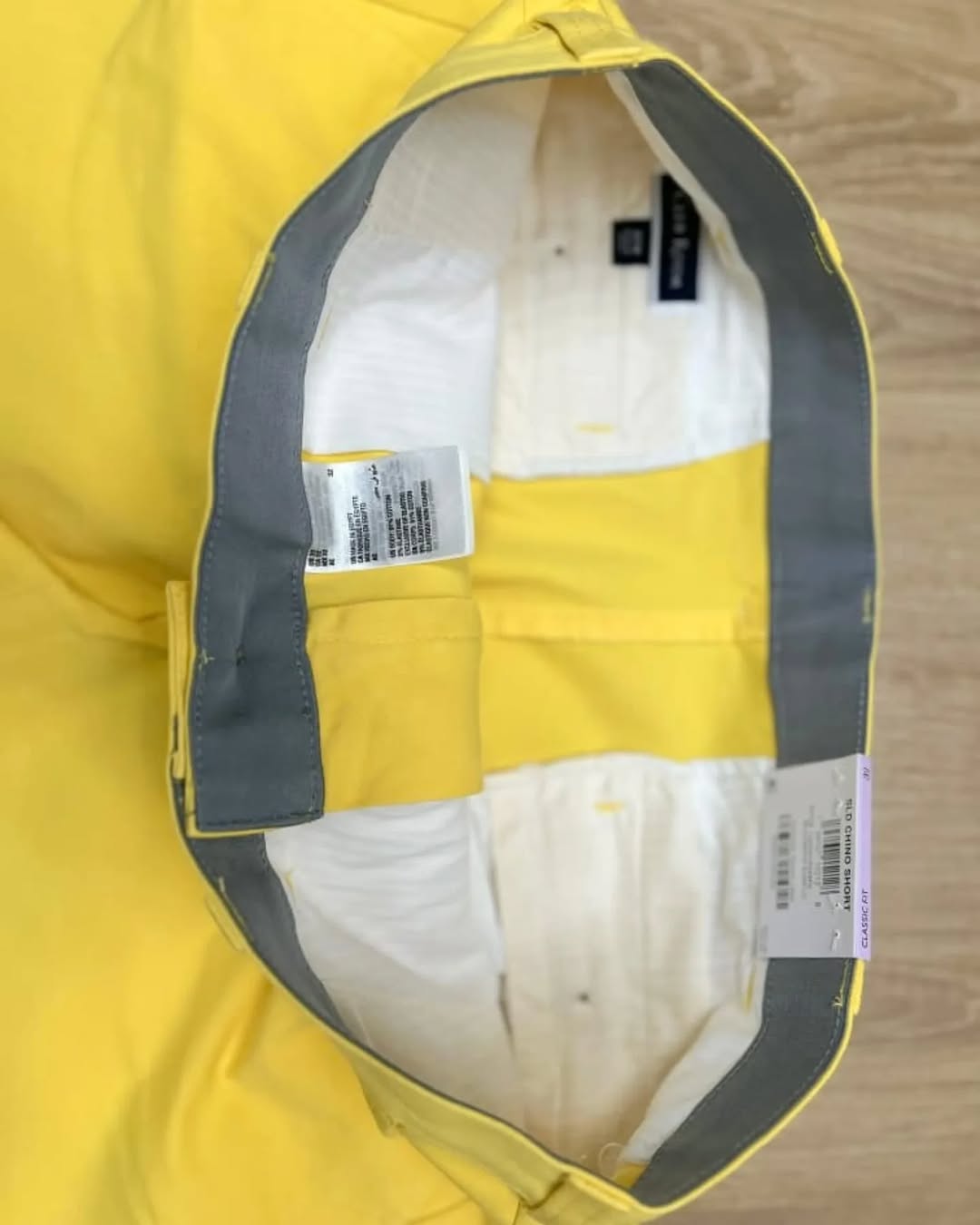 Men's Yellow Chino Shorts