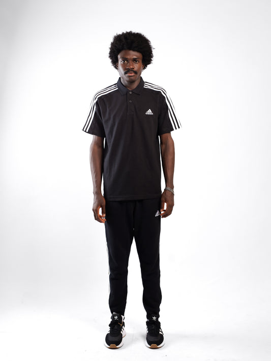 Black 3-Stripes Polo Shirt