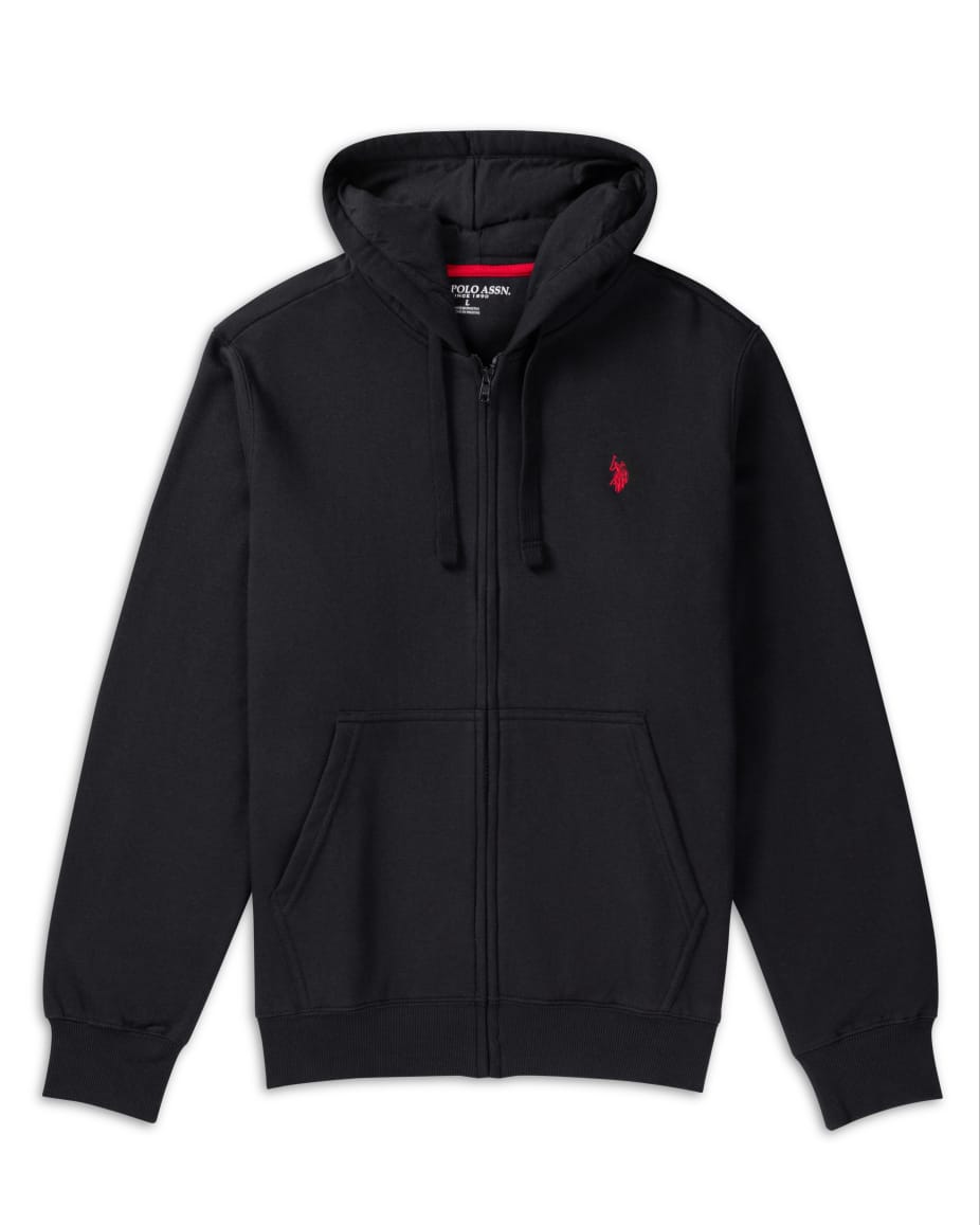 Us Polo Assn Fleece Full Zip Logo Hoodie With Pockets