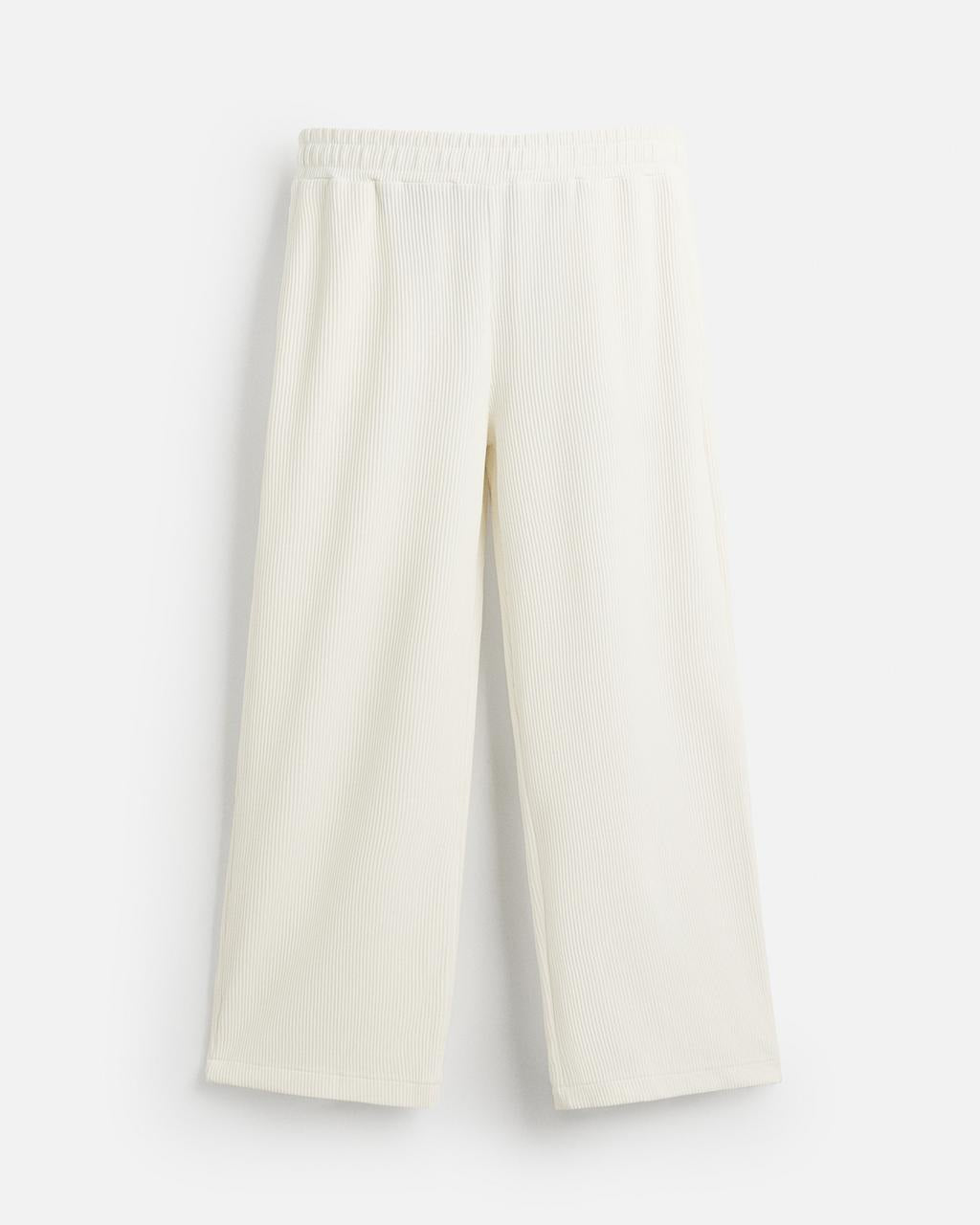 Zara Relaxed Fit Vertical Textured Pant