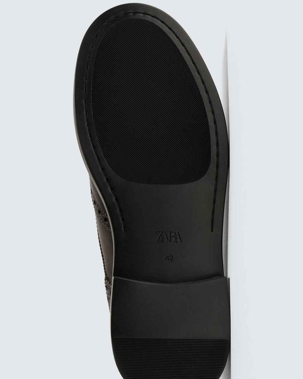 Zara Leather Brogues Shoes (Brown)
