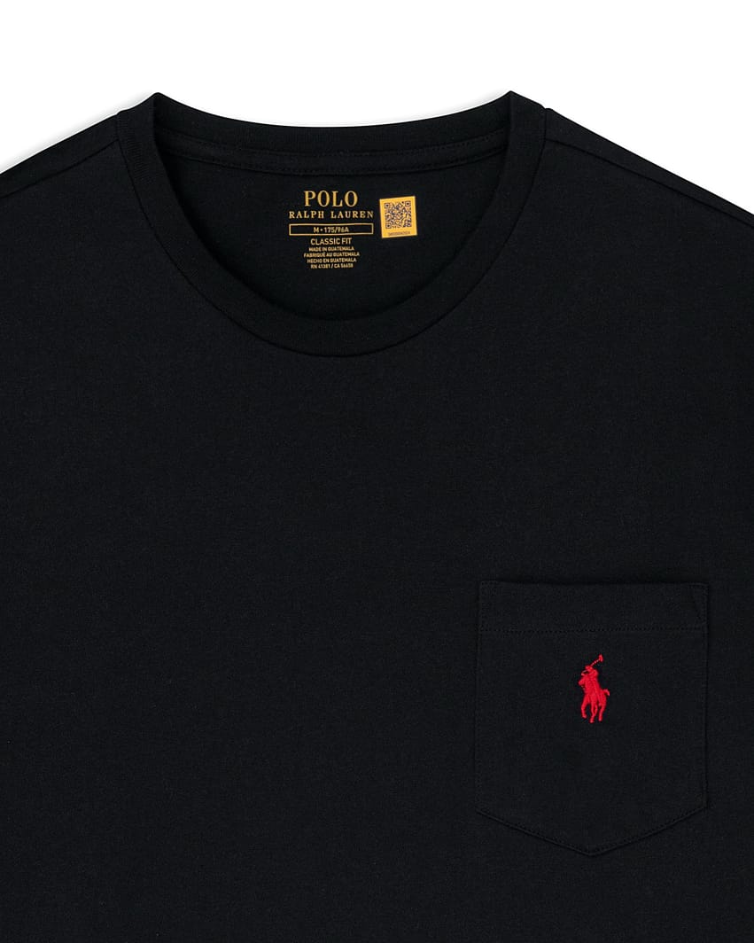 Polo Ralph Lauren Black T Shirt With Pocket