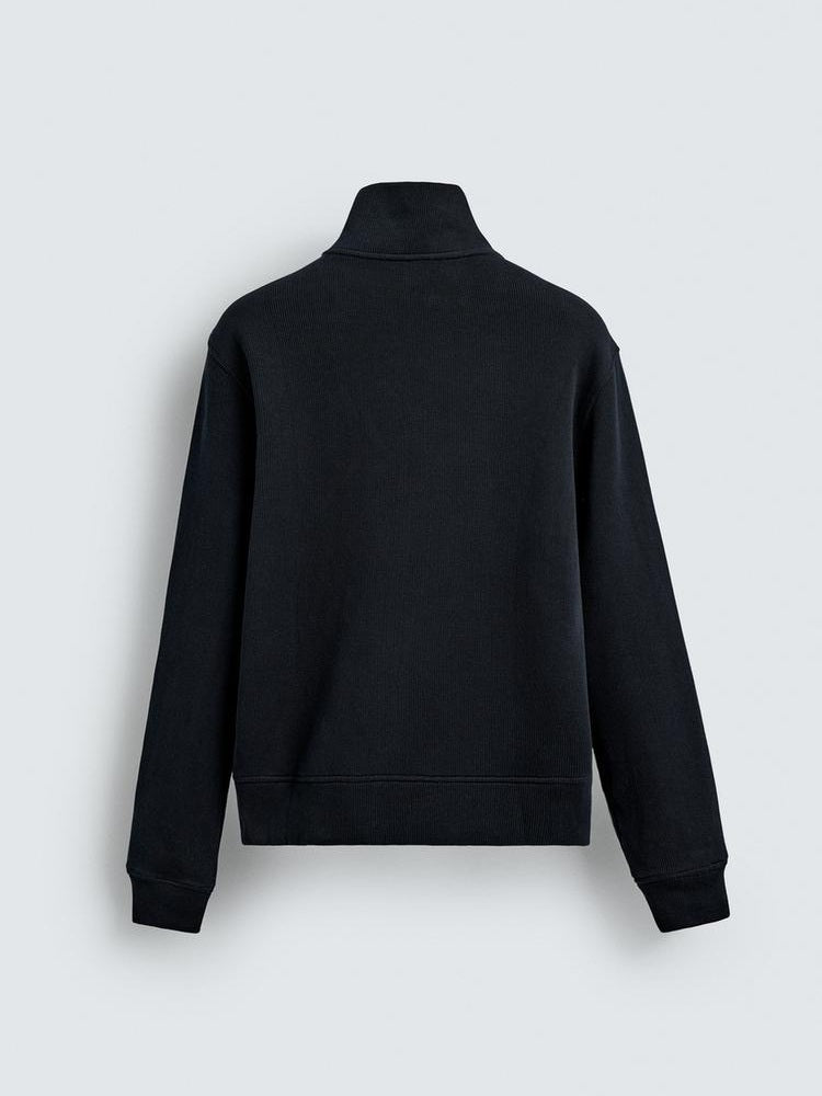 Zara Regular Fit Interlock Ribbed Jacket