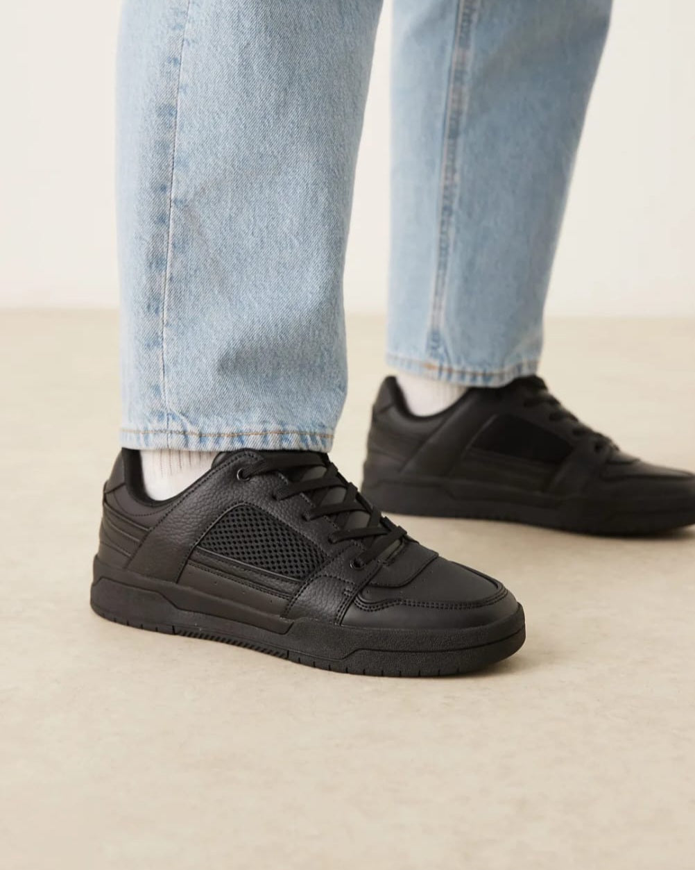 Asos Black Mulit-panelled Trainers