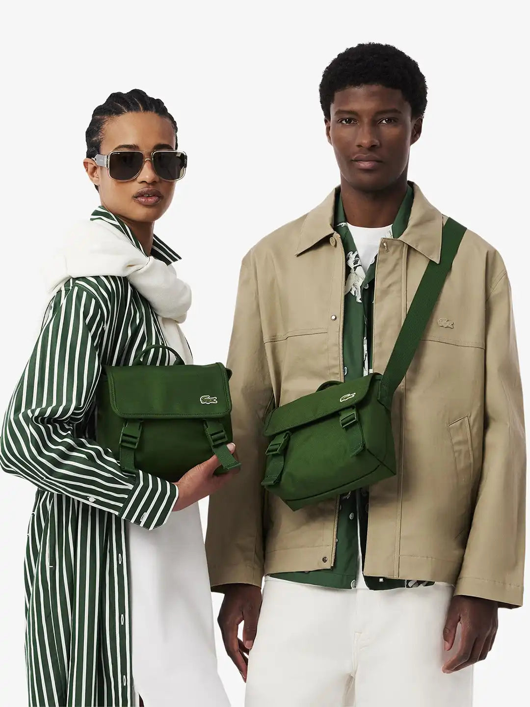 Lacoste Neocroc Messenger Bag in Green