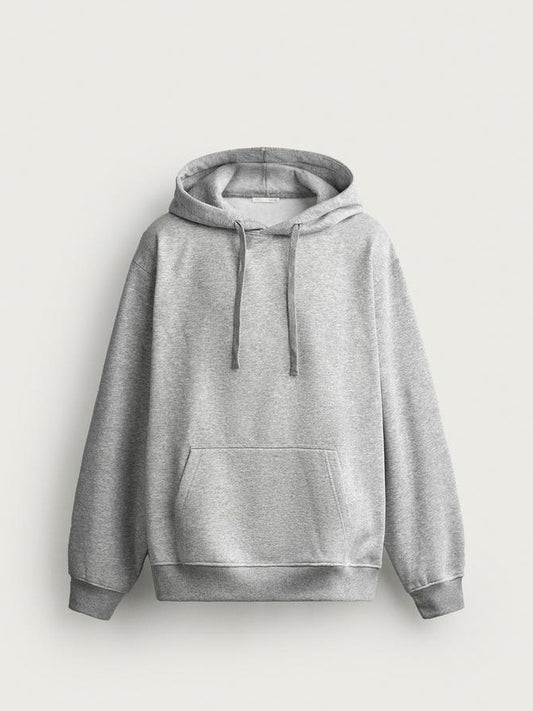 Zara Regular Fit Heavyweight Hoodie In Grey