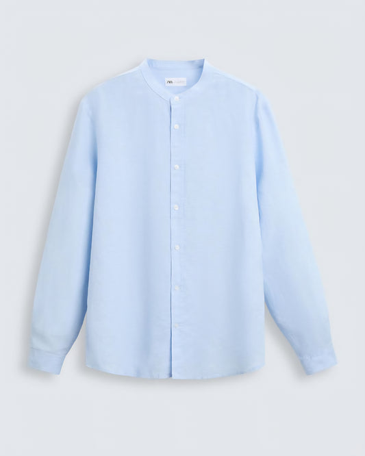 Zara Blue Oxford Cotton Shirt