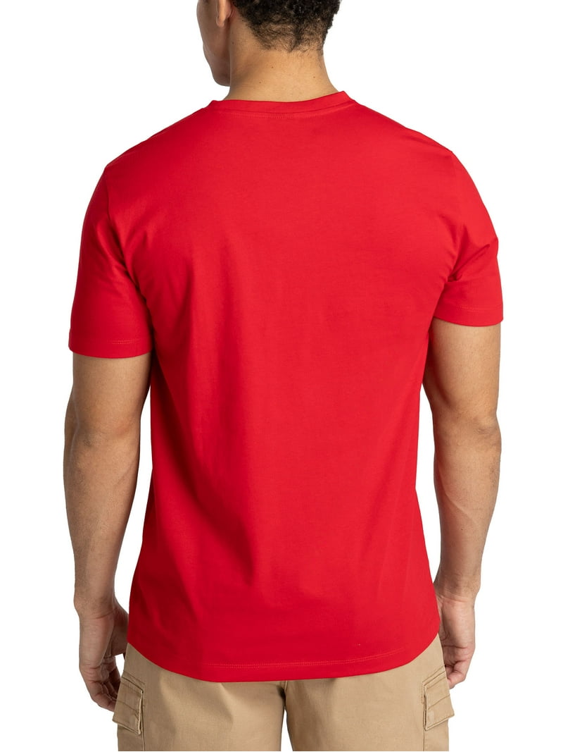 Us Polo Assn Regular Fit Men's Crewneck Pocket T-Shirt In Red