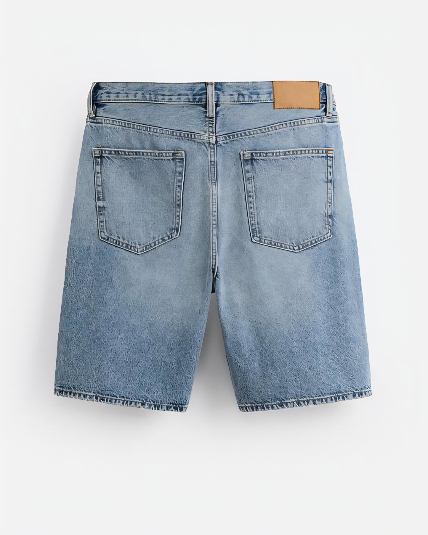 Zara Blue Denim Straight-leg Short