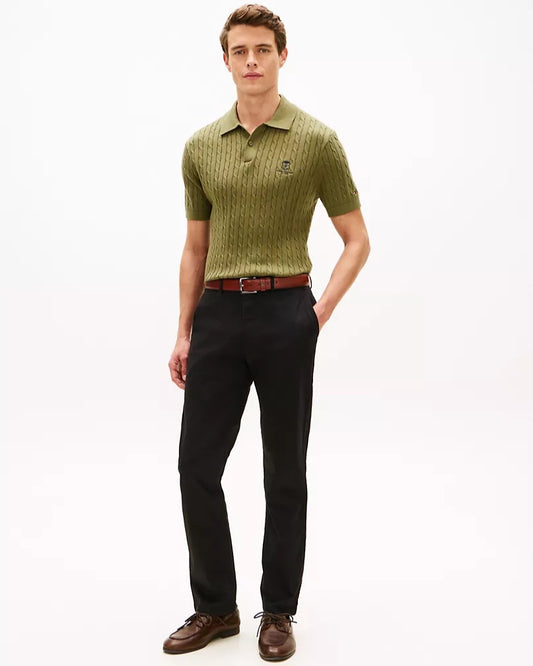 Tommy Hilfiger Black Straight-leg Chinos Pants