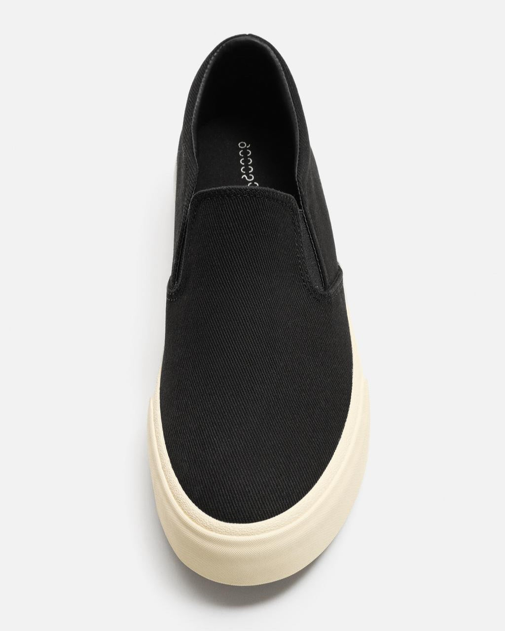 Zara Fabric Laceless Trainers in Black