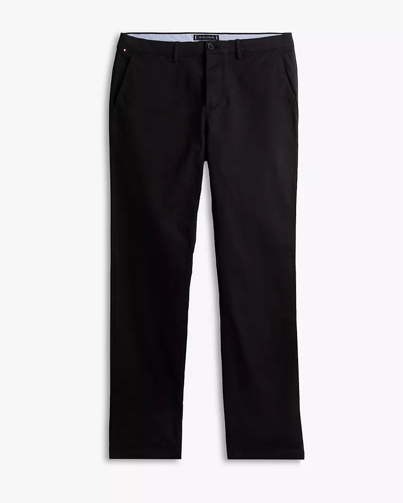 Tommy Hilfiger Black Straight-leg Chinos Pants