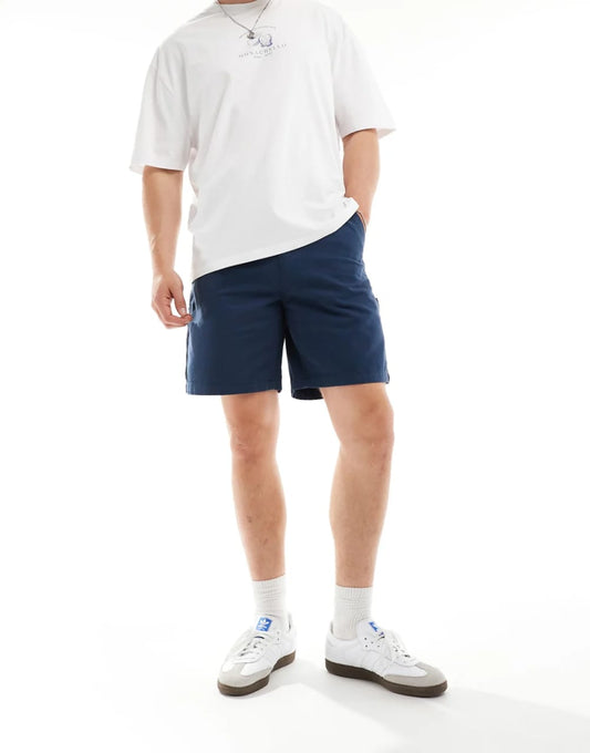Asos Navy Carpenter Shorts