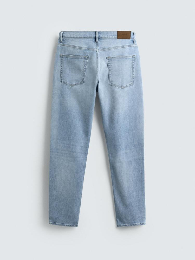 Zara Basic Slim Fit Denim Pants in Blue