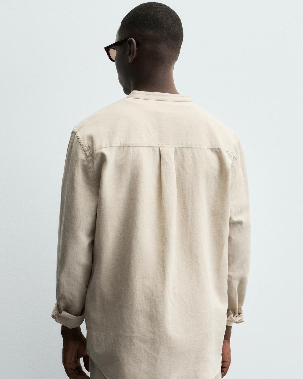 Zara Relaxed Fit Cotton-Linen Shirt