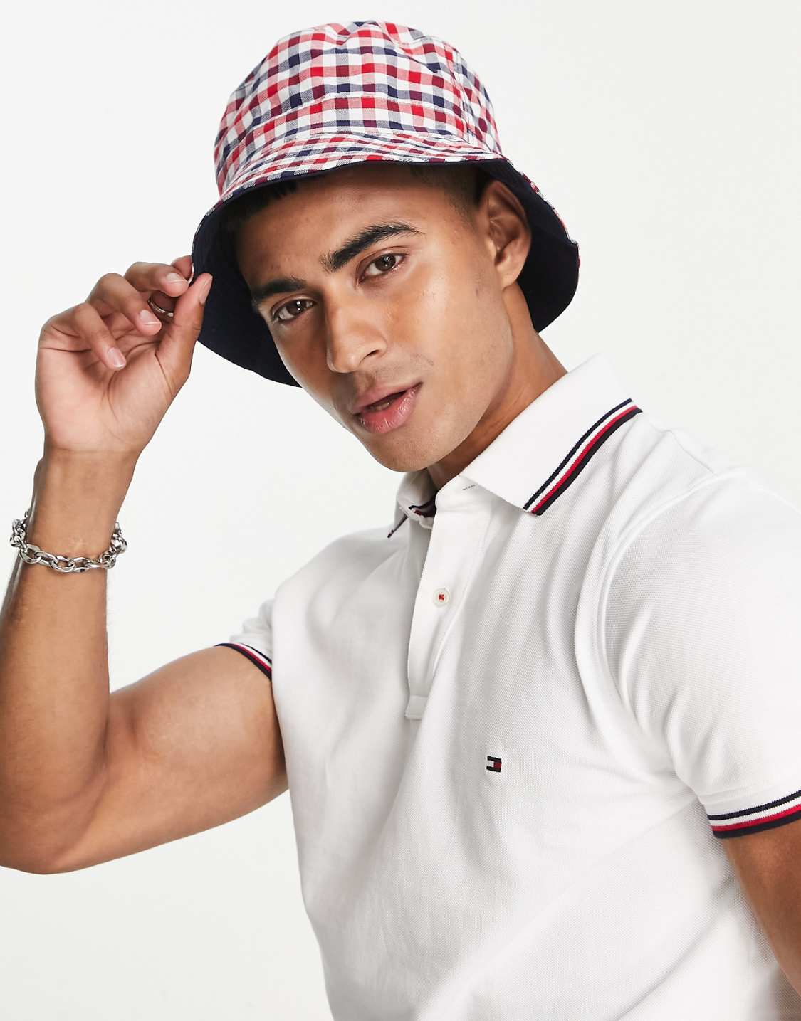 Ben Sherman Gingham Reversible Bucket Hat