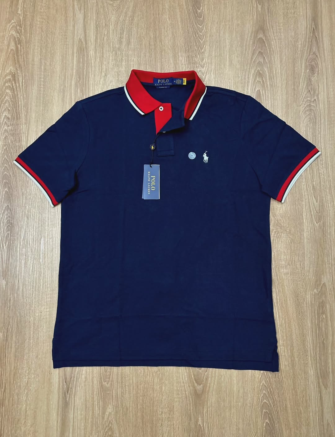 Polo Ralph Lauren Classic Fit Navy Pique Cotton Polo Shirt