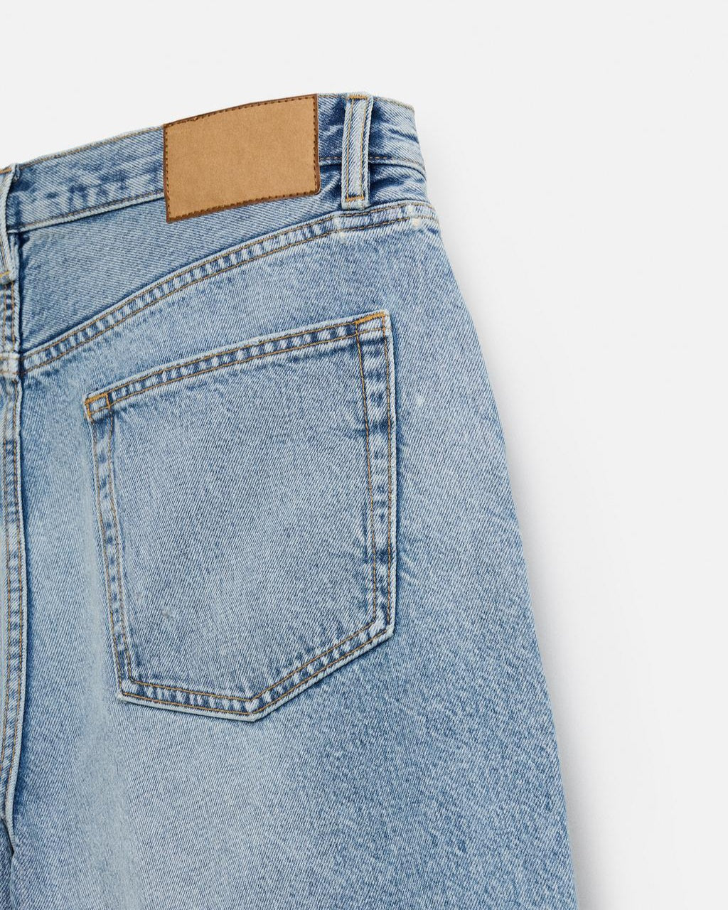 Zara Blue Denim Straight-leg Short
