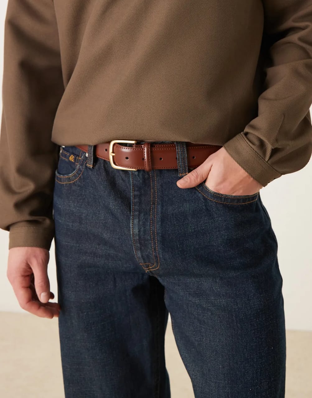 Asos Brown Smart Leather Belt