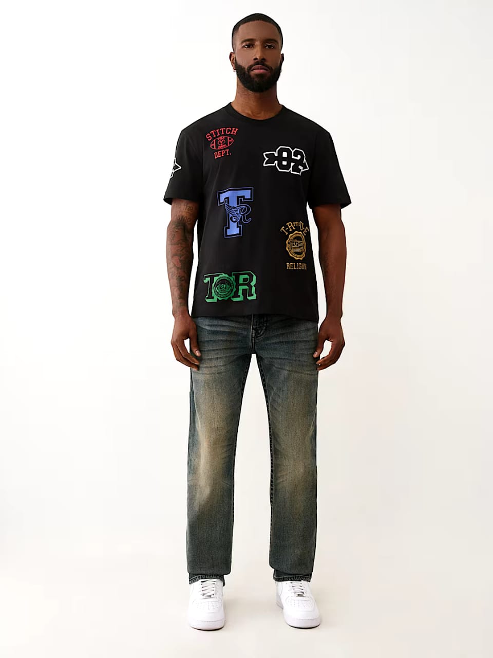 True Religion Regular Fit Embroidered T-Shirt
