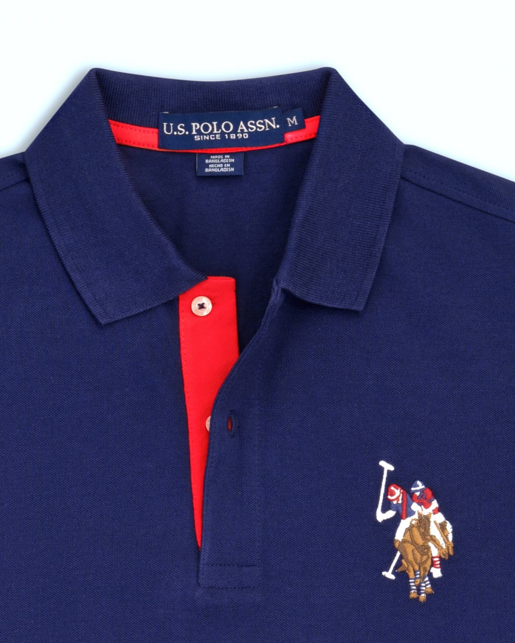 Regular Fit Pique Polo Shirt in Navy