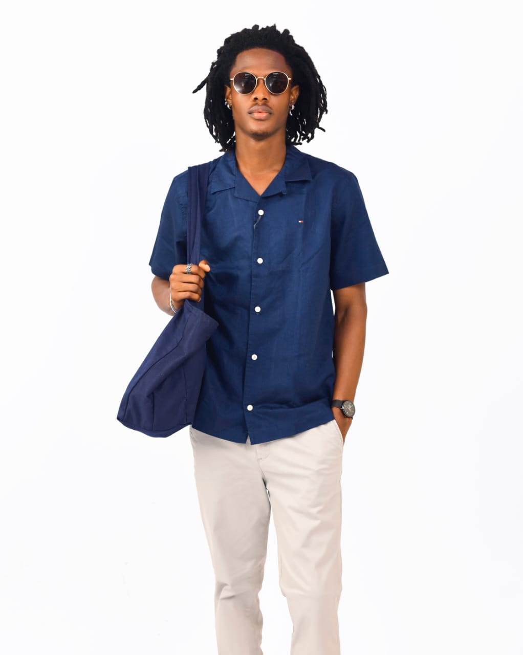 Tommy Hilfiger Linen-Blend Camp Shirt
