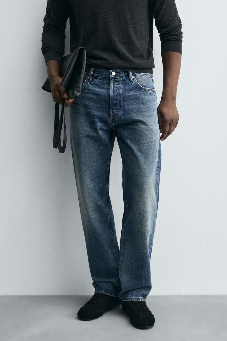 Zara Relaxed Straight Fit Denim Pant