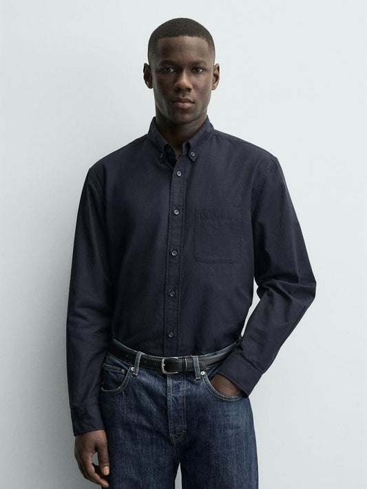 Zara Regular Fit Shirt in Navy