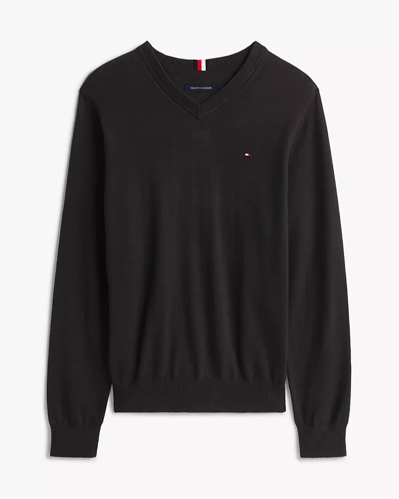 Tommy Hilfiger Black V-neck Sweater
