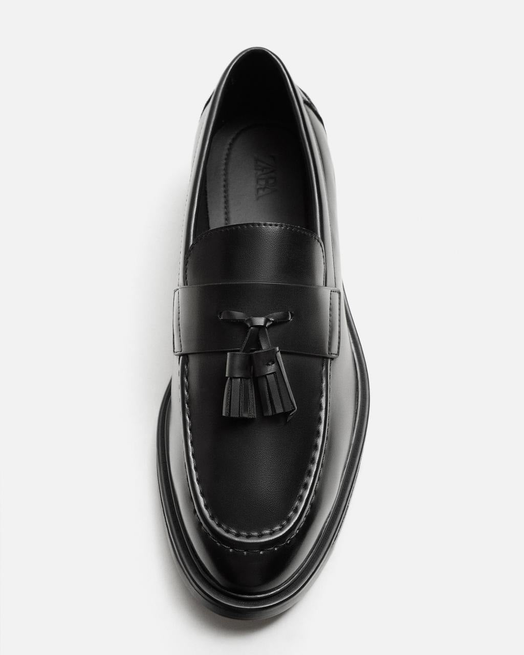 Zara Black Tassel Loafers