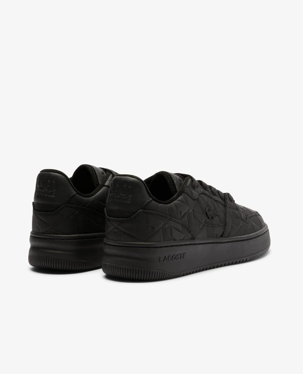The Lacoste L001 Set Monogram Sneakers in Black