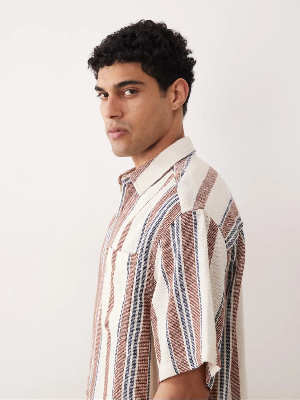 Asos Oversized Textured Stripe Shirt