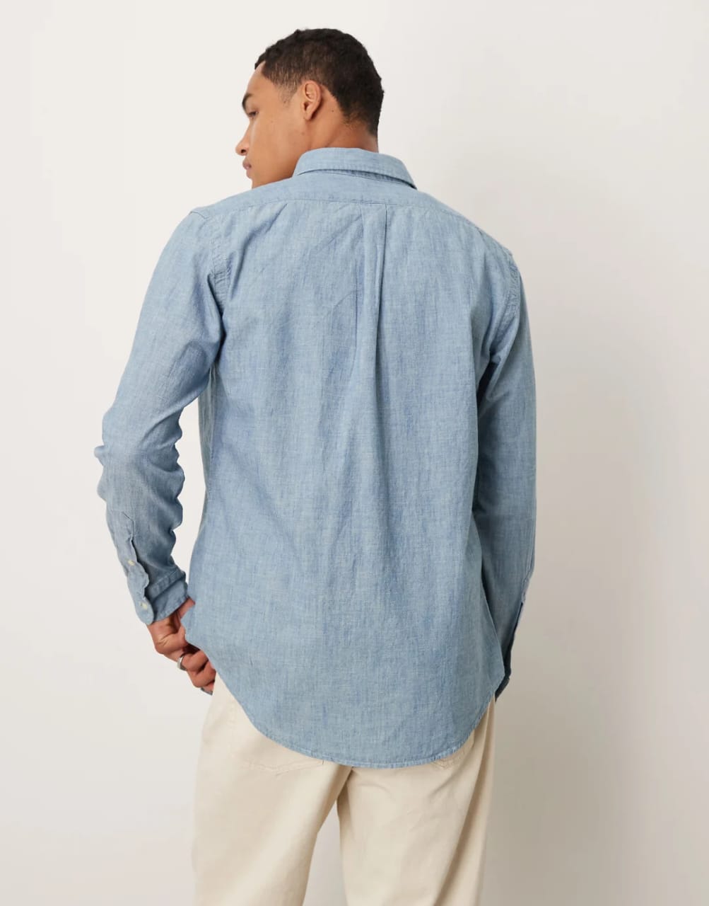 Polo Ralph Lauren Classic Fit Blue Chambray Cotton Shirt